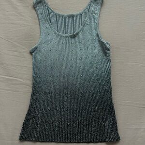 Elegant Sparkly Knit Top in Gray